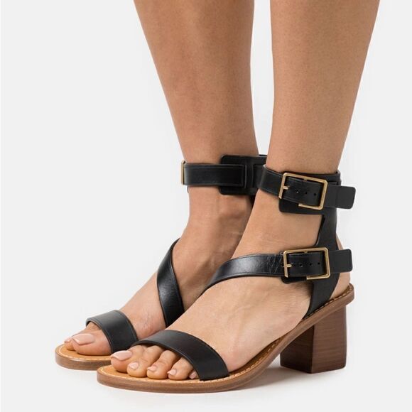 Zadig & Voltaire Leather sandal Cecilia Caprese black heeled sandal Size… - Picture 3 of 17